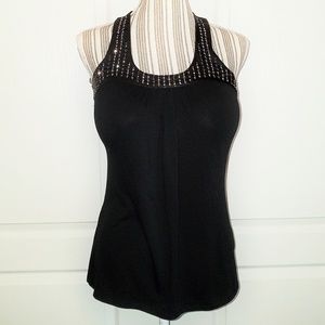 WHBM Embellished Sleeveless Black Top Size XS
